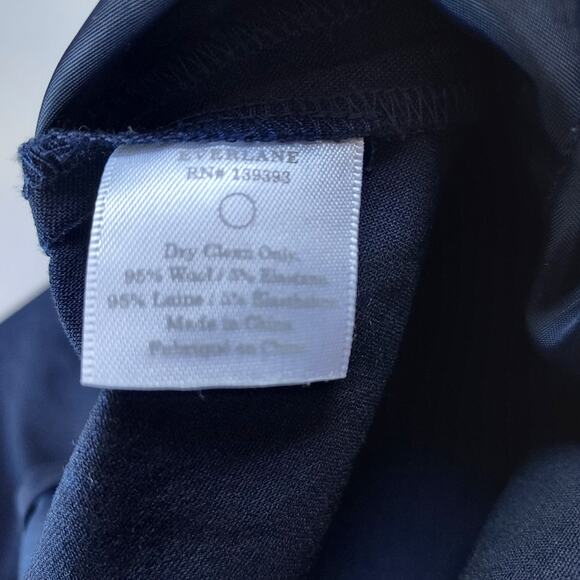 Everlane Navy Wool Blend Ankle Pants Size 12 - Picture 12 of 12